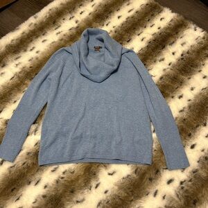 J. McLaughlin Blue Cowl Neck Sweater